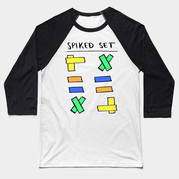 Spiked Set Baseball T-Shirt by notastranger